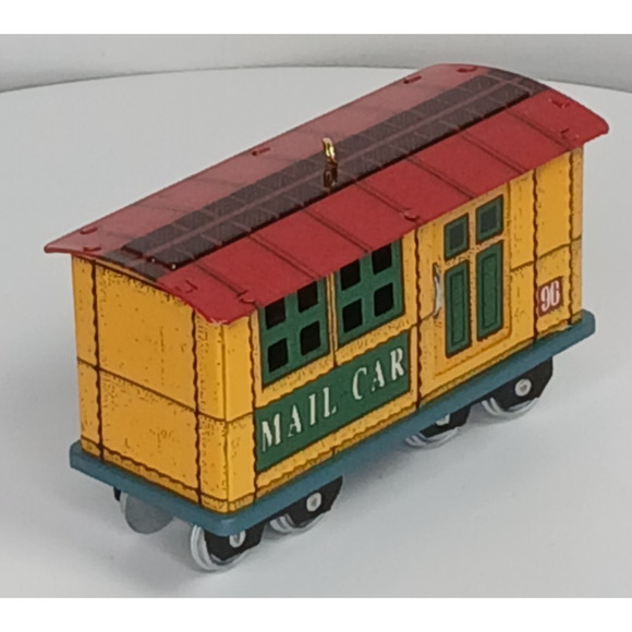 Hallmark Keepsake Ornament Yuletide Central Mail Car Train #3 In Series 1996 - Picture 5 of 11